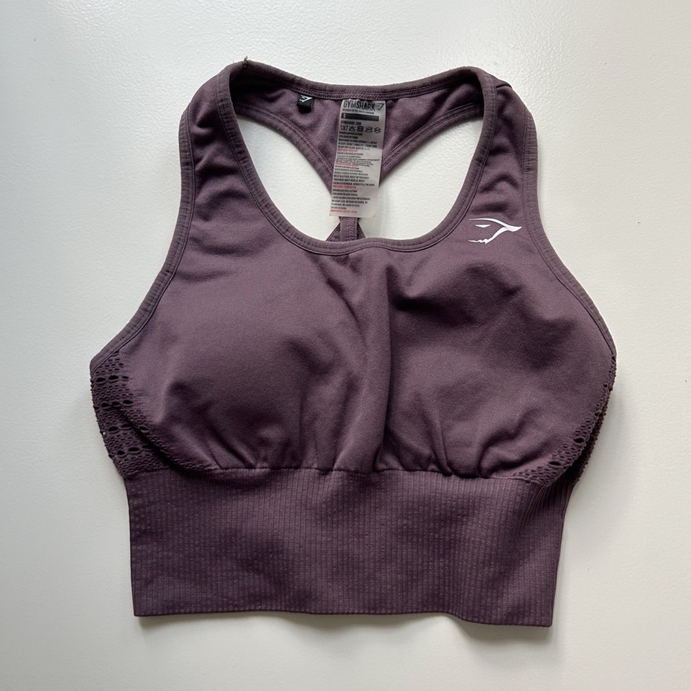 Gymshark Purple Energy Seamless Crop Vest in Size Small